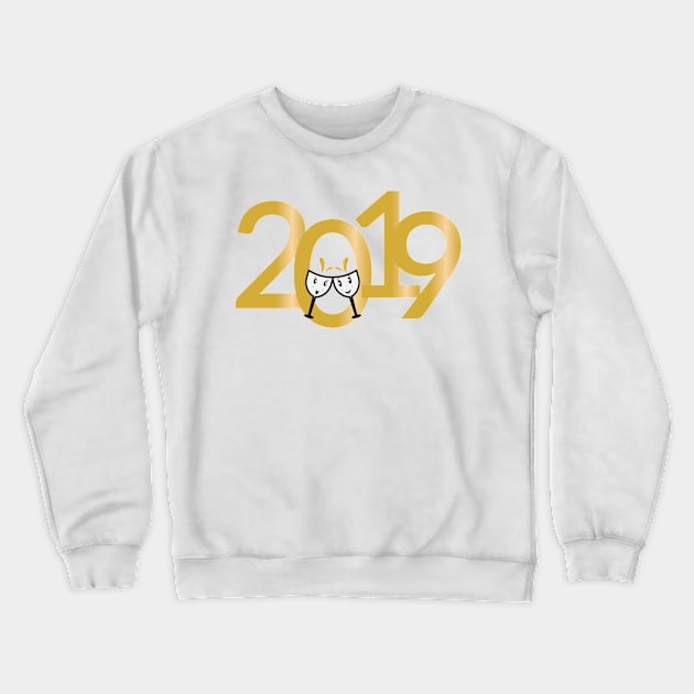 2019 New Years party Crewneck Sweatshirt by sigdesign